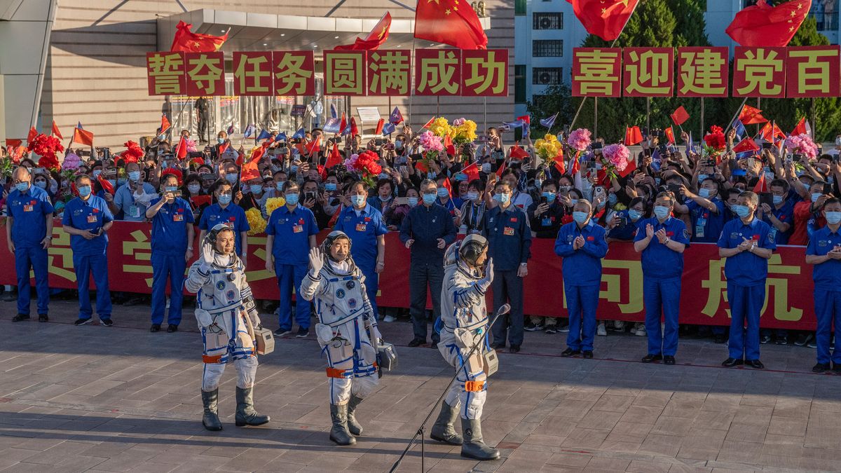 China has launched three astronauts into orbit to build its new space station
